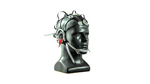 Brain activity visualization showing cognitive testing